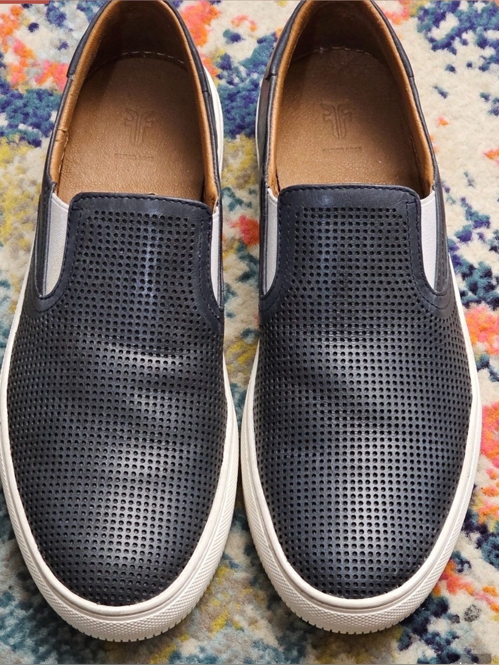 FRYE Brett Men’s Shoes Size 8.5  Perforated Slip On Sneakers Dusk Blue Loafers